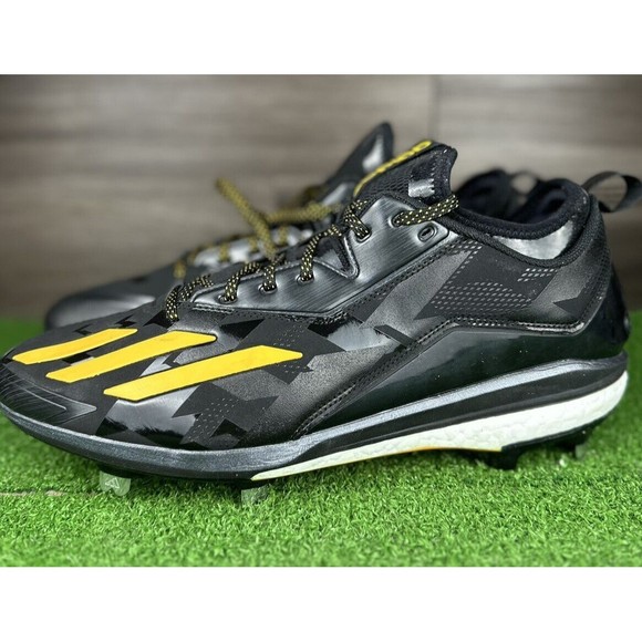 Adidas Energy Boost Icon 2.0 Metal Mens Baseball Cleats Black yellow 12.5 - Picture 1 of 6